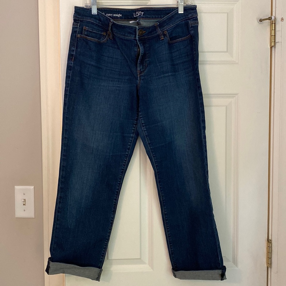 Loft, size 31/12, capri blue jeans